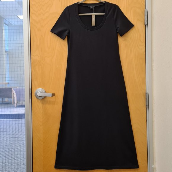 J. Crew NWT Black Knit Midi Dress size S - Picture 5 of 8